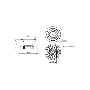 BASE DA MOLA PNEUMATICA SC S4/S5/S6 NYLON...