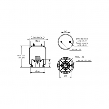 KIT MOLA PNEUM FC 1T15M9 8467 67523 95030...