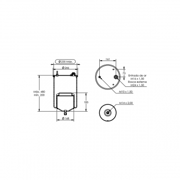 KIT MOLA PNEUMATICA FH/FM TRACAO ST 229K